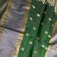 Green Grey Light Weight Kanchi Soft Silk  Saree - 