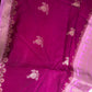 Magenta Pink Raw Mango Light Weight Silk Saree - 