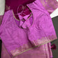 Magenta Pink Raw Mango Light Weight Silk Saree - 
