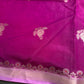 Magenta Pink Raw Mango Light Weight Silk Saree - 