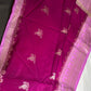 Magenta Pink Raw Mango Light Weight Silk Saree - 