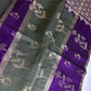 Green Purple Light Weight Kanchi Soft Silk  Saree - 