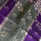 Green Purple Light Weight Kanchi Soft Silk  Saree - 