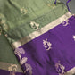 Green Purple Light Weight Kanchi Soft Silk  Saree - 