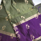 Green Purple Light Weight Kanchi Soft Silk  Saree - 