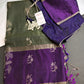 Green Purple Light Weight Kanchi Soft Silk  Saree - 