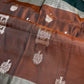 Brown Green Light Weight Kanchi Soft Silk  Saree - 