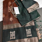Brown Green Light Weight Kanchi Soft Silk  Saree - 