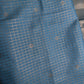 Kanch Light Weight Semi Silk Blue Checked Saree - 