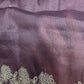 Designer Tissue Organza Purple Lavender Saree with Pearl Embroidery - 