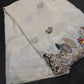Designer Crepe Organza White Red Saree with Pearl Hand Embroidery - 