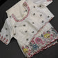 Designer Tissue Organza White Saree with Pearl Embroidery - 