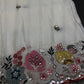 Designer Tissue Organza White Saree with Pearl Embroidery - 