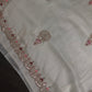 Designer Tissue Organza White Hand  Embroidery Saree - 