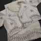 Designer Tissue Organza White Embroidery Saree - 