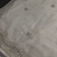Designer Tissue Organza White Embroidery Saree - 