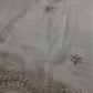 Designer Tissue Organza White Embroidery Saree - 