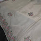 Designer Tissue Organza White Embroidery Sequence Saree - 