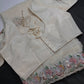 Designer Tissue Organza White Embroidery Sequence Saree - 