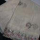Designer Tissue Organza White Embroidery Sequence Saree - 