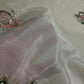 Designer Tissue Organza White Embroidery Sequence Saree - 
