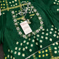 Bandhani Bhandej Green Gharchola Modal Silk Saree - 