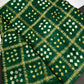 Bandhani Bhandej Green Gharchola Modal Silk Saree - 