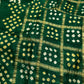 Bandhani Bhandej Green Gharchola Modal Silk Saree - 