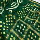 Bandhani Bhandej Green Gharchola Modal Silk Saree - 