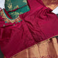 Kanchi Light Weight Semi Silk Green  Saree - 