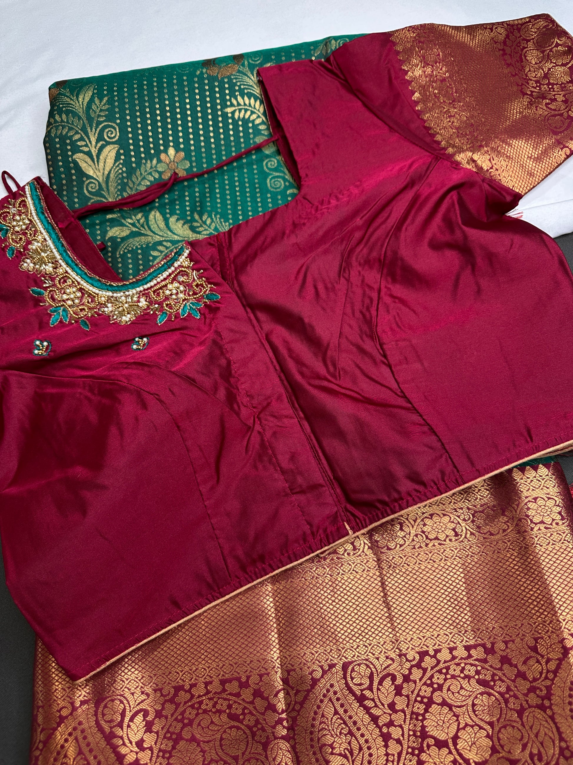 Kanchi Light Weight Semi Silk Green  Saree - 