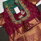 Kanchi Light Weight Semi Silk Green  Saree - 
