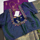 Kanchi Light Weight Semi Silk Purple Green  Saree - 