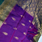 Kanchi Light Weight Semi Silk Purple Green  Saree - 
