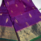 Kanchi Light Weight Semi Silk Purple Green  Saree - 
