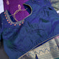 Kanchi Light Weight Semi Silk Purple Green  Saree - 