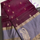 Wine Red Light Weight Kanchi Soft Silk  Saree - 