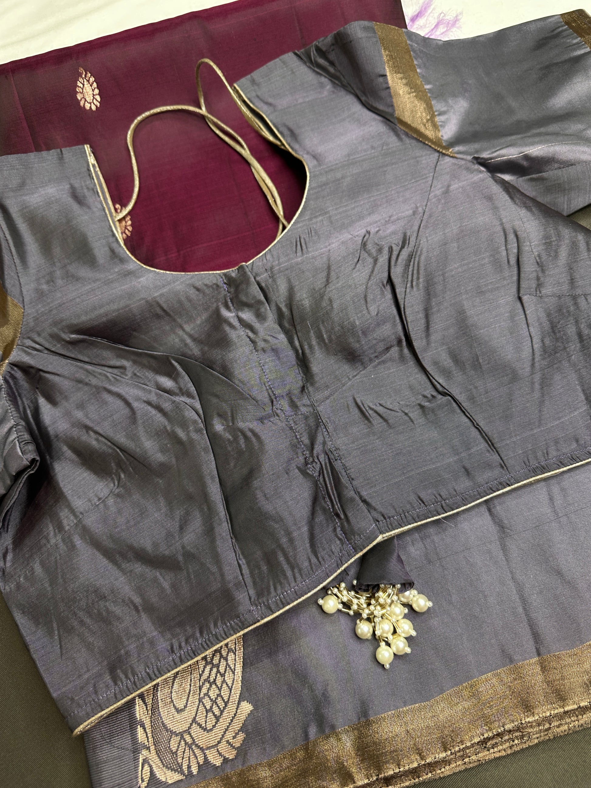 Wine Red Light Weight Kanchi Soft Silk  Saree - 