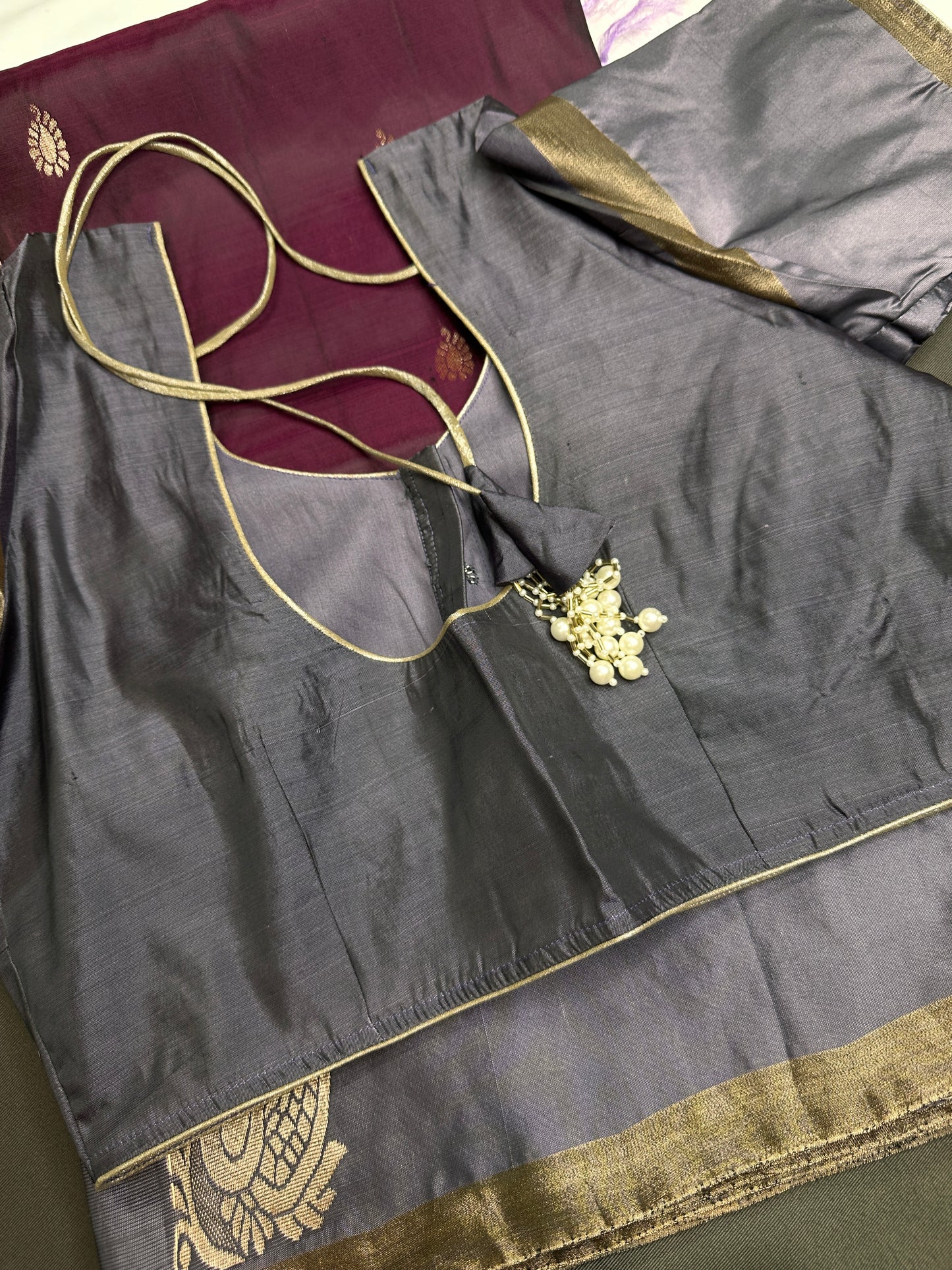 Wine Red Light Weight Kanchi Soft Silk  Saree - 