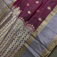 Wine Red Light Weight Kanchi Soft Silk  Saree - 