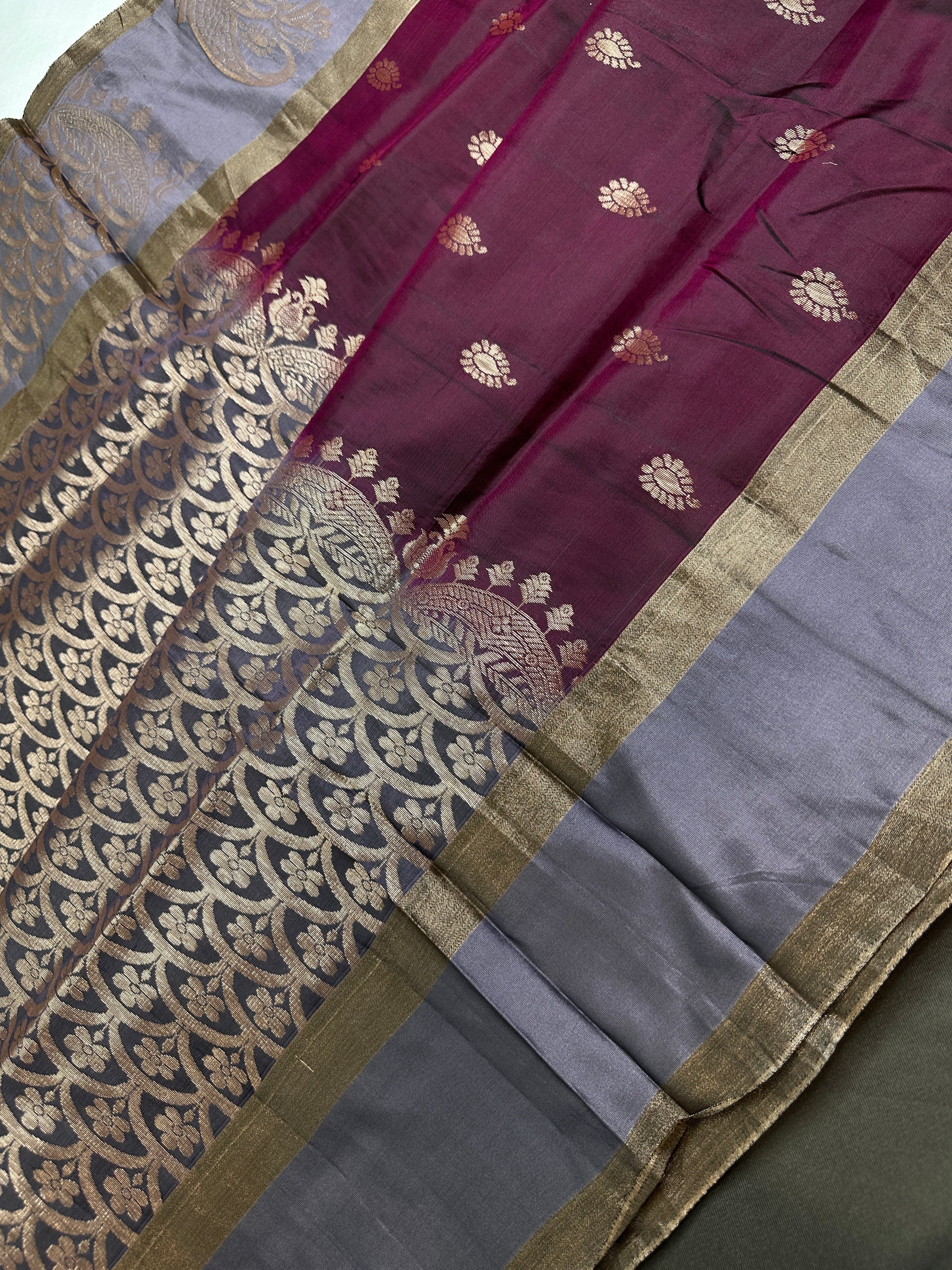 Wine Red Light Weight Kanchi Soft Silk  Saree - 