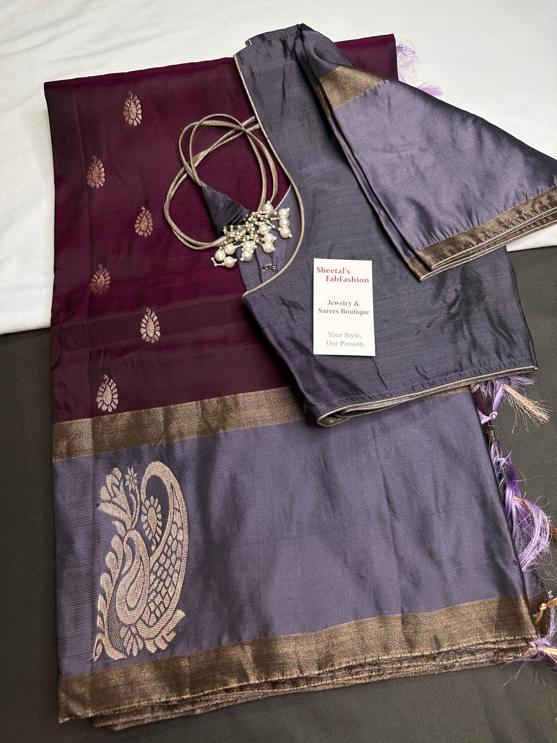Wine Red Light Weight Kanchi Soft Silk  Saree - 