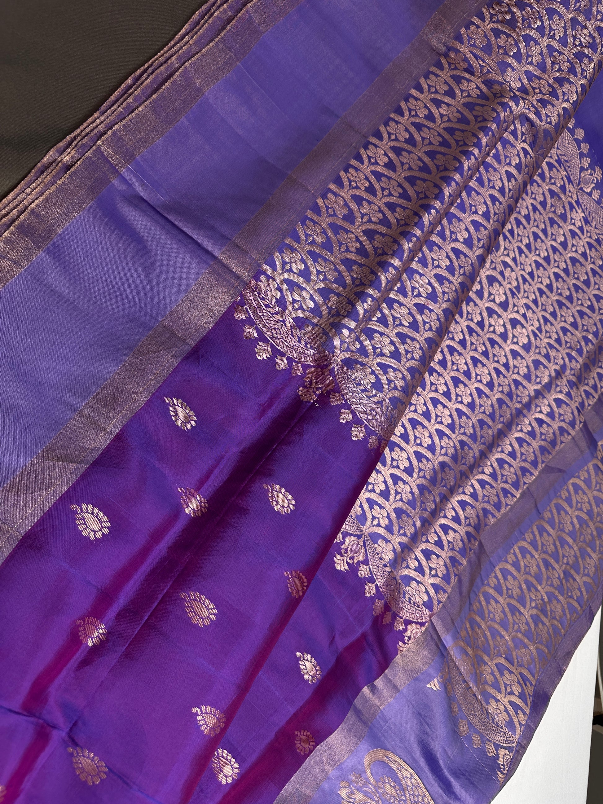 Purple Light Weight Kanchi Soft Silk  Saree - 