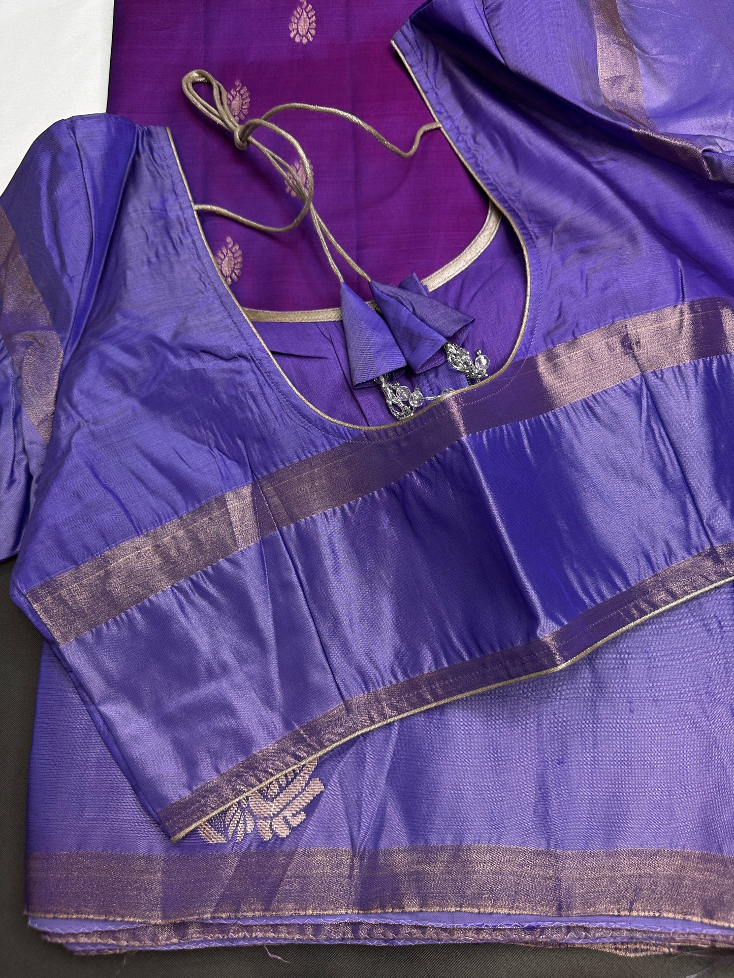 Purple Light Weight Kanchi Soft Silk  Saree - 