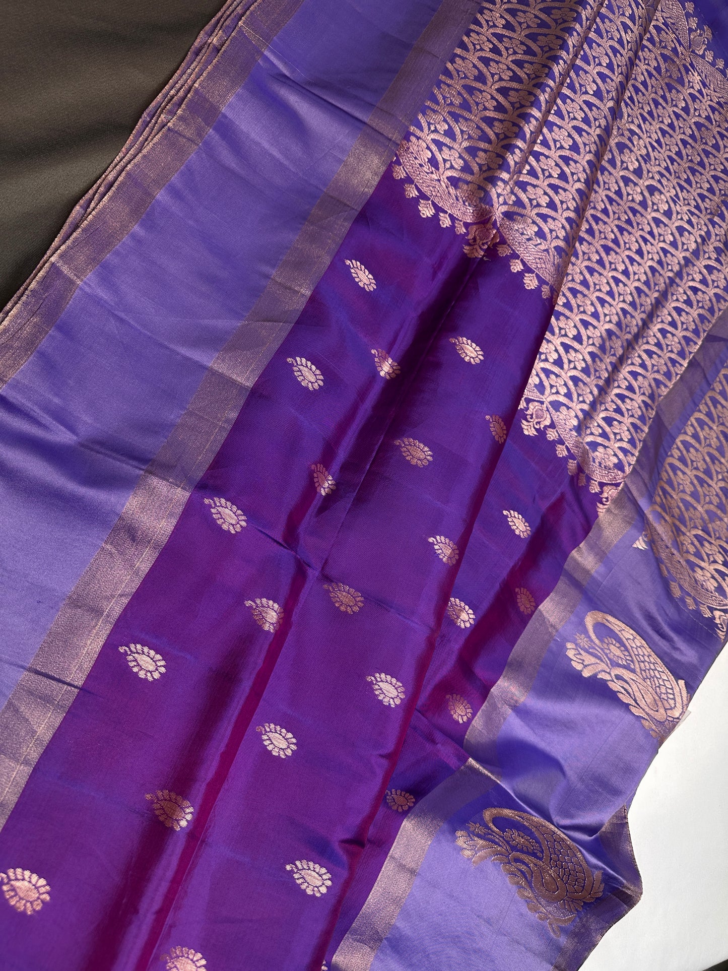 Purple Light Weight Kanchi Soft Silk  Saree - 