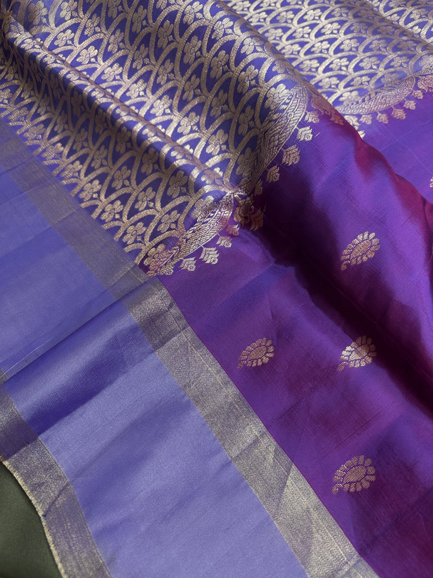 Purple Light Weight Kanchi Soft Silk  Saree - 