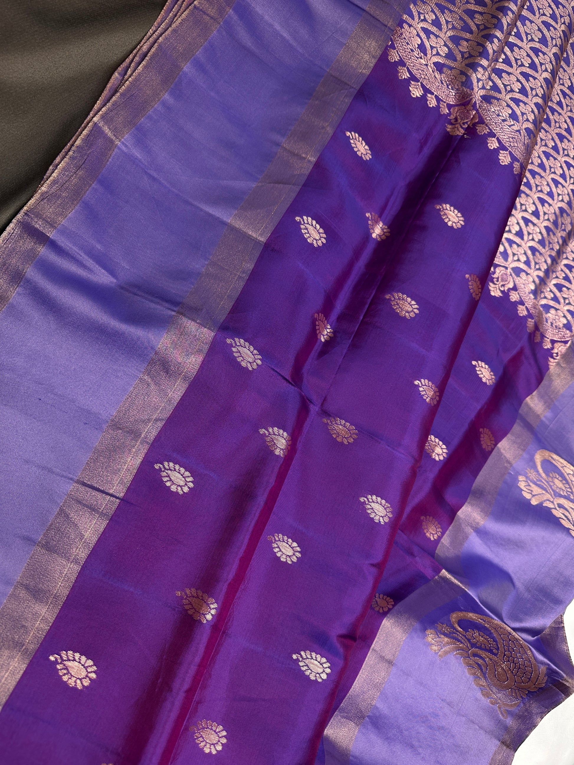 Purple Light Weight Kanchi Soft Silk  Saree - 
