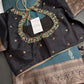 Teal Light Weight Kanchi Soft Handloom Silk  Saree - 