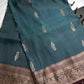 Teal Light Weight Kanchi Soft Handloom Silk  Saree - 