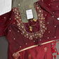 Grey Red Kanchi Handloom Pure Silk  Saree - 